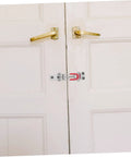 Heavy Duty Adjustable Toggle Clamp Latch With 360 Pound Capacity For Freezer Doors Cabinets Boxes And Tool Cases Built To Last And Keep Lids And Panels Secure In Busy Shops. mounted on white double doors