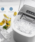Portable Countertop Ice Maker With Carry Handle Quick Bullet Ice For Party Ready Vibes Lightweight Build cranking out fresh ice.