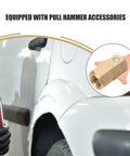 Heavy-Duty Copper Dent Removal Chuck Set For Car Dent Repair Kit - Quick Install, Stable Clamping, DIY Ready Spot Weld Attachment For Auto Body Sheet Metal Repair Tasks on white car panel