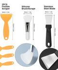 Must Have All In One Resin 3D Printer Tools Kit with silicone brush, flexible scrapers, and stainless steel blade for precise resin work