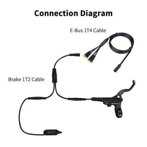 Gear Sensor For Bafang BBS Mid Drive Electric Bike Shifter Sensor connection diagram with cables and connectors