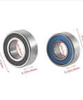 Close-up of bearings from 30Pcs Sealed Bearing Kit For 1 14 RC Hauler Grand Knight Upgrades Chrome Steel Bearings With Dual Rubber Seals