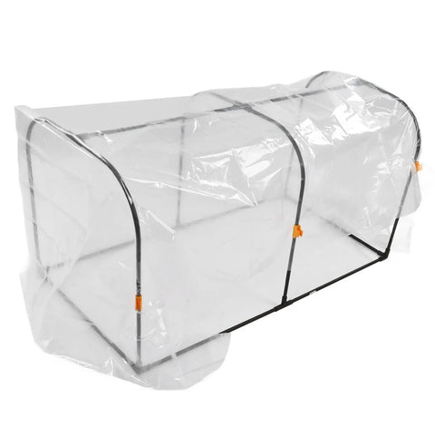 Indoor Greenhouse Set With Clear Plastic Film Brackets And Hoop Frame For Frost Protection No Fuss Setup Mini Greenhouse Cover Easy Garden Plant Shelter 100x50x55 Cm