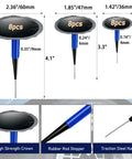 Tire Repair Patch Kit With 24 Patch Plugs, showcasing three sizes of patch plugs with measurements and details.