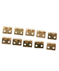 Rotating Concealed Hinges For Cabinets And Wooden Boxes, Brass Plated Mini Hinges 10 Pcs, small decorative jewelry box hardware