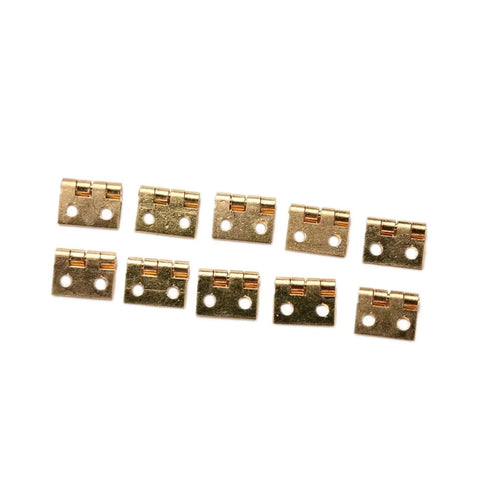 Rotating Concealed Hinges For Cabinets And Wooden Boxes, Brass Plated Mini Hinges 10 Pcs, small decorative jewelry box hardware