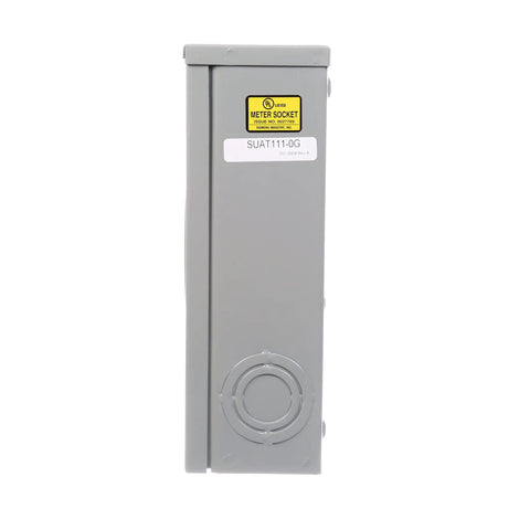 135 Amp Four Jaw Ringless Meter Socket With Ringless Cover For Overhead And Underground Feed side view