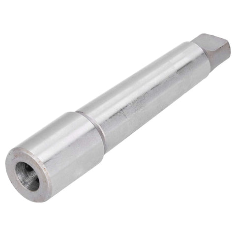 Side view of metal taper arbor sleeve for Morse R8 drill adapter MT4, 19.05mm; square drive end