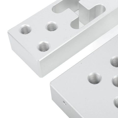 Top view of aluminum Drill Press Support Plate Set For 30 Ton Car Wheel Hub Bearing Bushing Repair And Installation Heavy Duty Adjustable Base Plate Tool