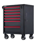 Rolling Tool Box With Seven Lockable Drawers, Heavy Duty Steel Tool Chest Cabinet, Side Storage Cart For Garage Or Workshop, Durable Black Finish