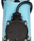 Front view of RS-5LL 115 Volt Piggyback Diaphragm Switch for Pumps Up To 10 Amps And 1/3 HP with blue and black casing