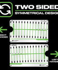 Dual Sided Golf Putting Mirror And Alignment Tool For Indoor And Outdoor Practice showing both right and left-handed alignment guides