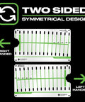 Image of Dual Sided Golf Putting Mirror And Alignment Tool For Indoor Or Outdoor Practice showcasing symmetrical design for precision swings.