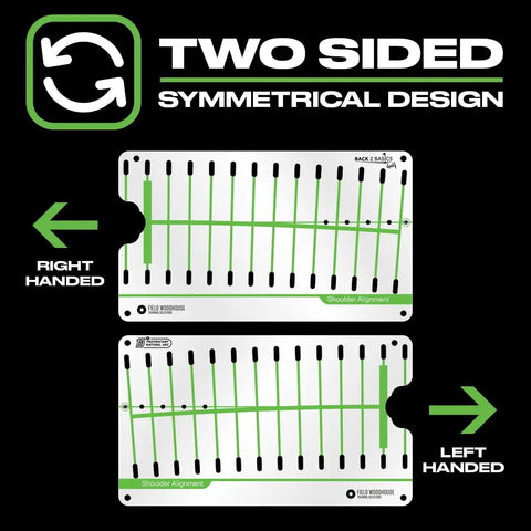 Image of Dual Sided Golf Putting Mirror And Alignment Tool For Indoor Or Outdoor Practice showcasing symmetrical design for precision swings.