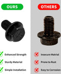 Torque Converter Bolts Six Pack for Chevy GM Transmissions 4L60E 4L65E 4L70E 4L80E 700R4 200-4R 3L80 4T60E 4T65E M10-1.5x16 Flange Bolts Replacement For Four Speed Overdrive black bolt compared with rusty worn bolt