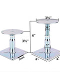 Two Pack Adjustable Floor Jack And Mini Screw Support Stand For Rv Leveling Featuring Hella Stable Heavy Duty Safety Locks, 3½ to 6 inches.