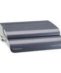 Heavy Duty Electric Comb Binding Machine 20 Sheet Punch For Classroom Organization Bulk Paper Work Starter Kit Included For Textbooks Portfolios Heavy Hitter No Hassle Setup, gray design.