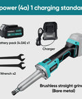 Beast Mode 20V Max Die Grinder Kit with brushless straight grinder, 4Ah battery, charger, and wrenches for cutting, grinding.