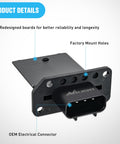 HVAC Blower Motor Resistor Replacement Direct Fit For Ford F-150 2004-2014 with OEM electrical connector and mount holes