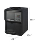 Black Countertop Hot And Cold Water Dispenser With 3 To 5 Gallons Capacity, Child Safety Lock, Energy Saving Switch, Compact Design