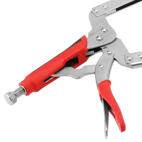 4 Piece Beefy 18 Inch Locking C Clamps Set With Swivel Pads And Rubber Handle Sleeves For Welding And Woodworking Heavy Duty Locking Pliers