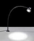 Flexible 24 Inch Gooseneck LED Work Light Button Switch For Lathe Milling Machines Built Tough For The Daily Grind Industrial Bench Lamp on a white surface.