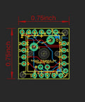 Nine Piece Key Switch Breakout Prototype PCB Board Compatible With Cherry MX For DIY Mechanical Keyboard Projects And Breadboard Prototyping With Full Pin Compatibility And Easy Hookups, 0.75 x 0.75 inch