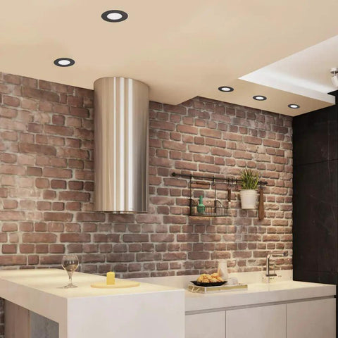 Kitchen ceiling with 3 Inch Ultra Slim LED Recessed Lighting Kit 4 Pack Dimmable Wet Rated 6 Watt IC Rated Energy Star CEC Title 24