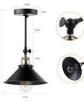 Dope Industrial Vintage Black Wall Sconces Set Of 3 Hardwired With Adjustable Heads For Living Room Bedroom Hallway Indoor Decor Bronze And Black Finish E26 Bulbs Not Included, detailed measurements and design features shown.