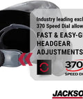 Side view of Pro Grade Graphic Auto Darkening Welding Helmet With Digital ADF, ergonomic adjustment dial, ANSI Z87.1 certified