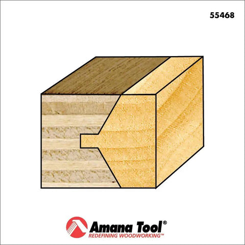 Illustration showing edge result by Two Piece Carbide Tipped Edge Banding Router Bit Set For DIY Woodworking, 30 Degree Bit.