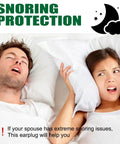 Woman disturbed by snoring man, showcasing Soft Silicone Sleep Ear Plugs For Noise Reduction Up To 32dB, Ideal For Sleeping.