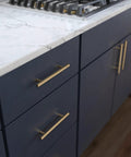 Champagne Bronze Cabinet Handles 5 1/16 Inch Hole Center Modern Pulls For Drawers And Kitchen Cabinets Durable Stainless Steel