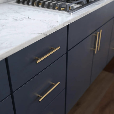 Champagne Bronze Cabinet Handles 5 1/16 Inch Hole Center Modern Pulls For Drawers And Kitchen Cabinets Durable Stainless Steel
