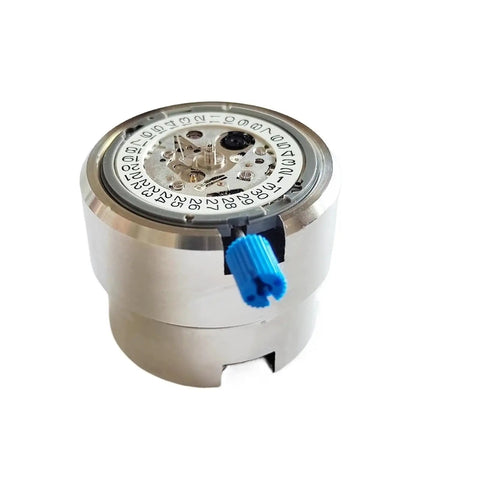 Universal Pro Grade Watch Movement Holder With Double Sided Aluminum Base holding watch mechanism securely in place