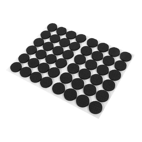 48Pcs Nonslip Self-Adhesive Rubber Feet Pads For Furniture Chairs Tables Sofas 2 Cm Diameter Floor Protectors on white background