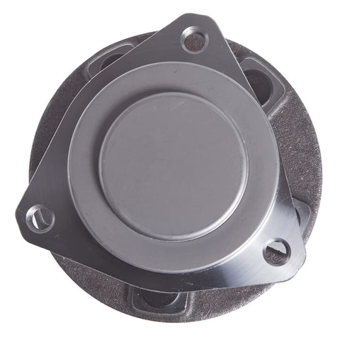 Beefy Front Wheel Hub And Bearing Assembly With 3 Bolt Flange For RWD Cars Fits 2013 Through 2021 Chrysler 300 Dodge Challenger And Charger OE Quality And High Load Capacity For Smooth Ride, top view.