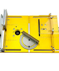 Pro Grade Router Table Insert Plate Workbench Upgrade Kit For Table Saw Wood Router Milling Base showing CNC aluminum frame.