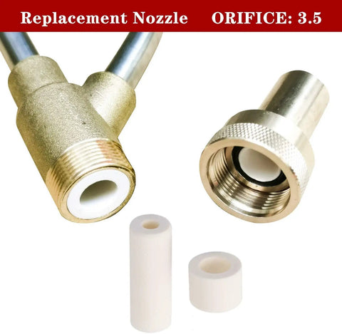 Wet Sandblasting Kit for Pressure Washers, 5000 PSI, Wet Abrasive Sandblaster Attachment with replacement nozzle tips
