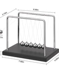 Newton's Cradle Desktop Toy With 7 Beads, Dope Kinetic Motion Science Gadget For Home And Office, Classic Desk Decor That Demonstrates Gravity And Energy Transfer In Real Time with dimensions
