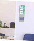 Heavy Duty Multi Grid Material Card Rack For Warehouse Sorting And Employee Attendance Trackers mounted on a wall with compartments for labels.