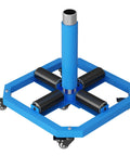 Blue Heavy Duty Cord Reel Turntable With 1000 Lbs Load Capacity Workhorse Portable Wire Spool Rack On Lockable Wheels Cable Caddy