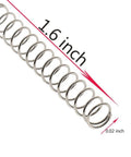 Close-up of Stainless Steel Compression Springs Set, 20-Piece Assortment, 1.6 Inch Length, 0.22 Inch Outer Diameter, 0.02 Inch Wire Diameter.