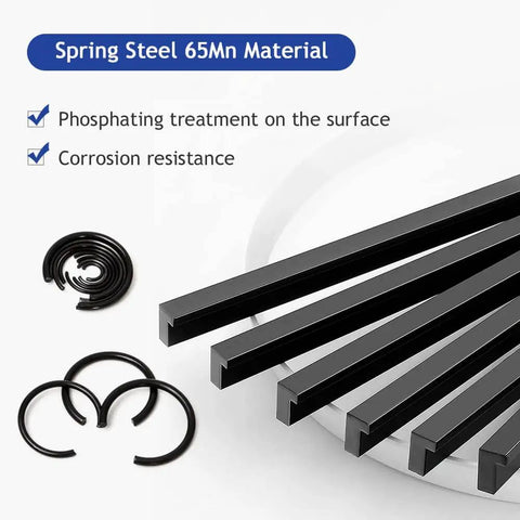 180 Pcs Snap Ring Set For Holes 4 To 20 Mm In 65Mn Spring Steel Phosphated Surface Retaining Rings