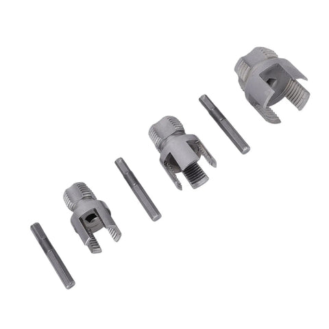 Dpofirs 4 In 1 Dual Male Female Pipe Threader For Electric Drill alloy steel taps for 1/2 inch, 3/4 inch, 1 inch PVC pipe threading.