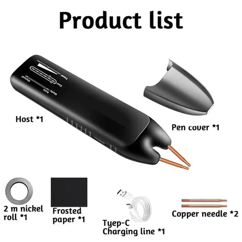 Portable DIY Spot Welder Handheld With 11 Gear Control, Automatic and Manual Modes included items product list