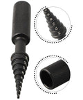 Thinking Process: black aluminum blind hole collet bearing extractor tool, 2mm to 14mm sizes, close-up views