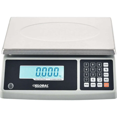 Heavy Duty Weight Counting Scale With LCD Display 60 Lb Capacity 0.002 Lb Readability Industrial Counting Scale With RS 232
