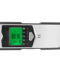 FTVOGUE 5 in 1 Stud Finder Wall Scanner with LED Green Backlit Screen showing detection indicators for metal and wood