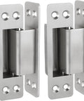 Hidden Door Hinge 4 Inch Two Pack 304 Stainless Steel Heavy Duty Beefy Invisible Hinge For Doors Ambidextrous 3mm Thick